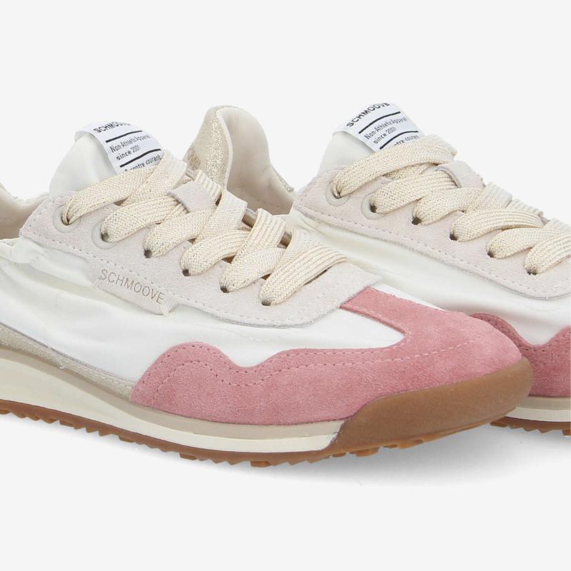 CAMDEN SNEAKER W - NYL/SDE/CRYSTAL - BLANC CASSÉ/ROSE/OR